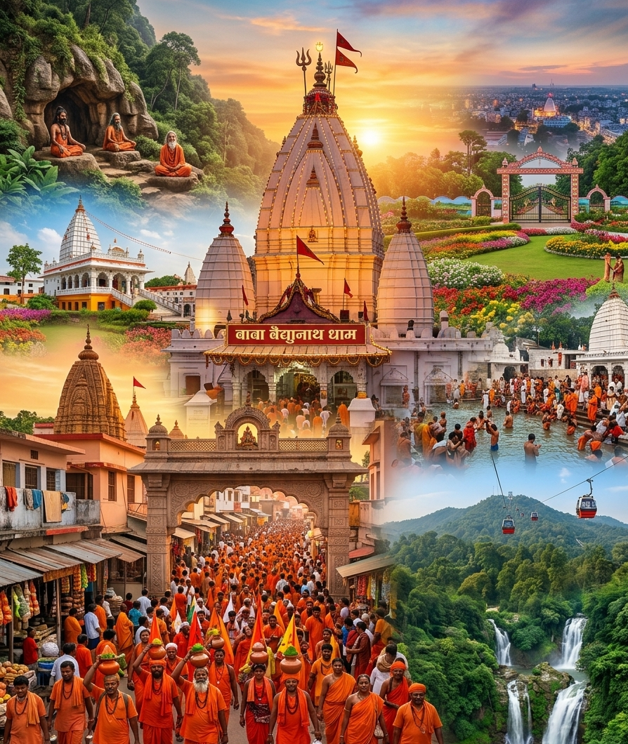Deoghar – “Discover a Journey from the Sacred Echoes to the Mist-covered Peaks, Where Every Step Feels Like a Blessing.”