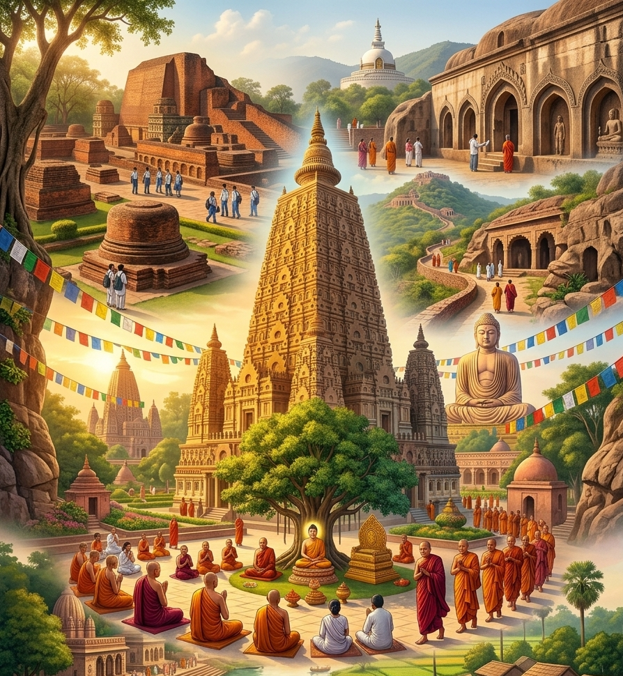 Bihar – “Step into the Profound Silence of Bodh Gaya, Where History and Spirituality Breathe As One, Leading You on a Timeless Journey Through the Ancient Heart of Bihar.”