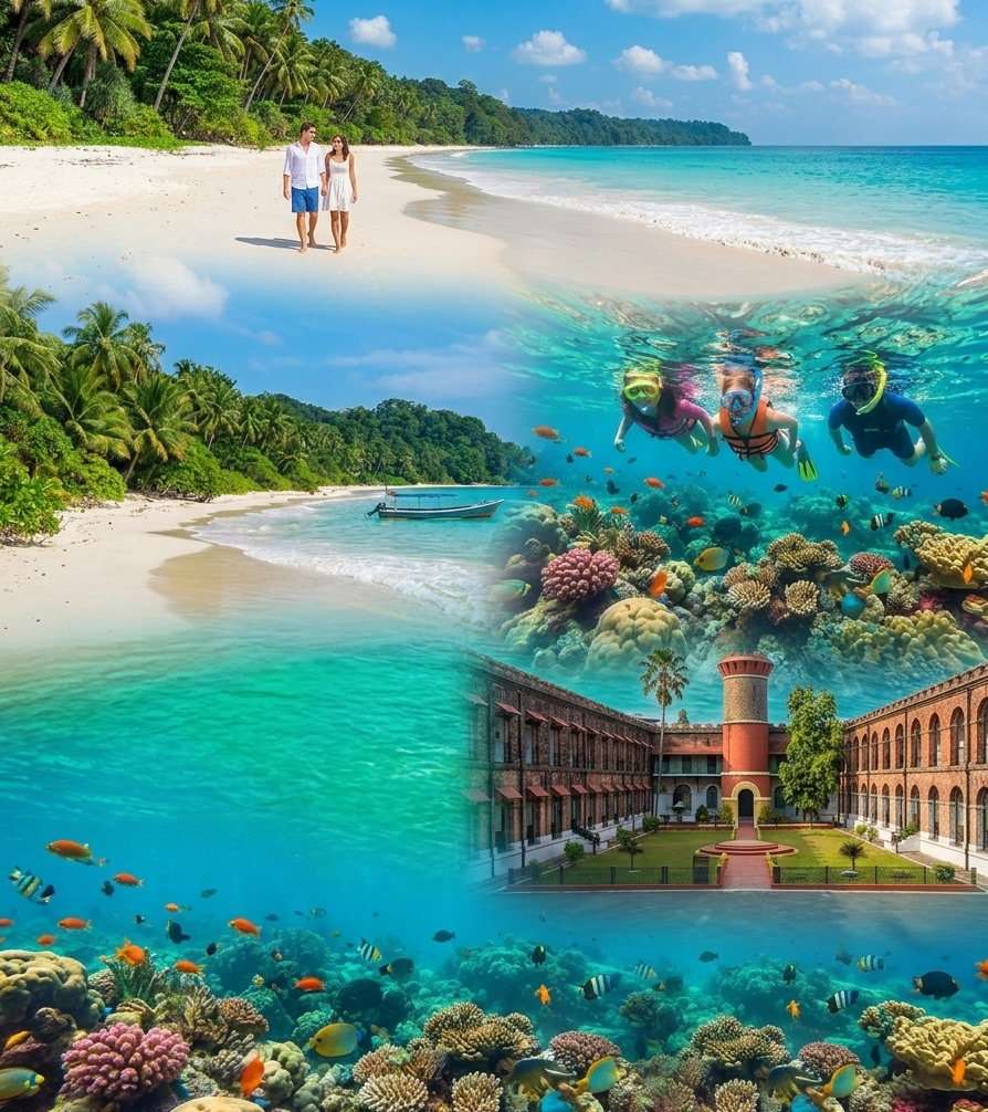 Andaman – “”Where the Rhythm of the Emerald Waves Meets the Timeless Silence of Ancient Limestone Shores.”