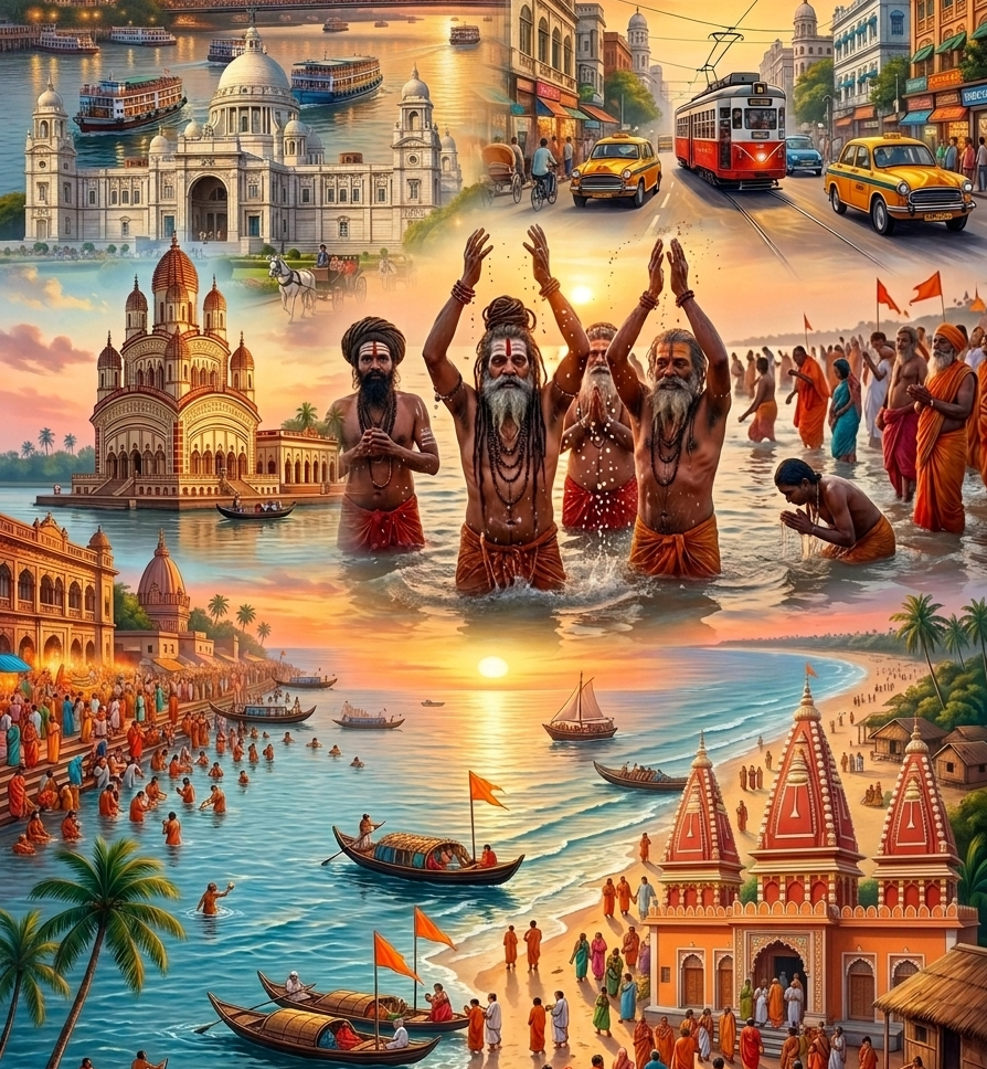 GANGASAGAR : KOLKATA – “Where the Holy Waters Reach Their Final Sanctuary, Finding Peace at The Ocean’s Edge Before Leading You Back to The Vibrant Pulse of A City Frozen in Time.”